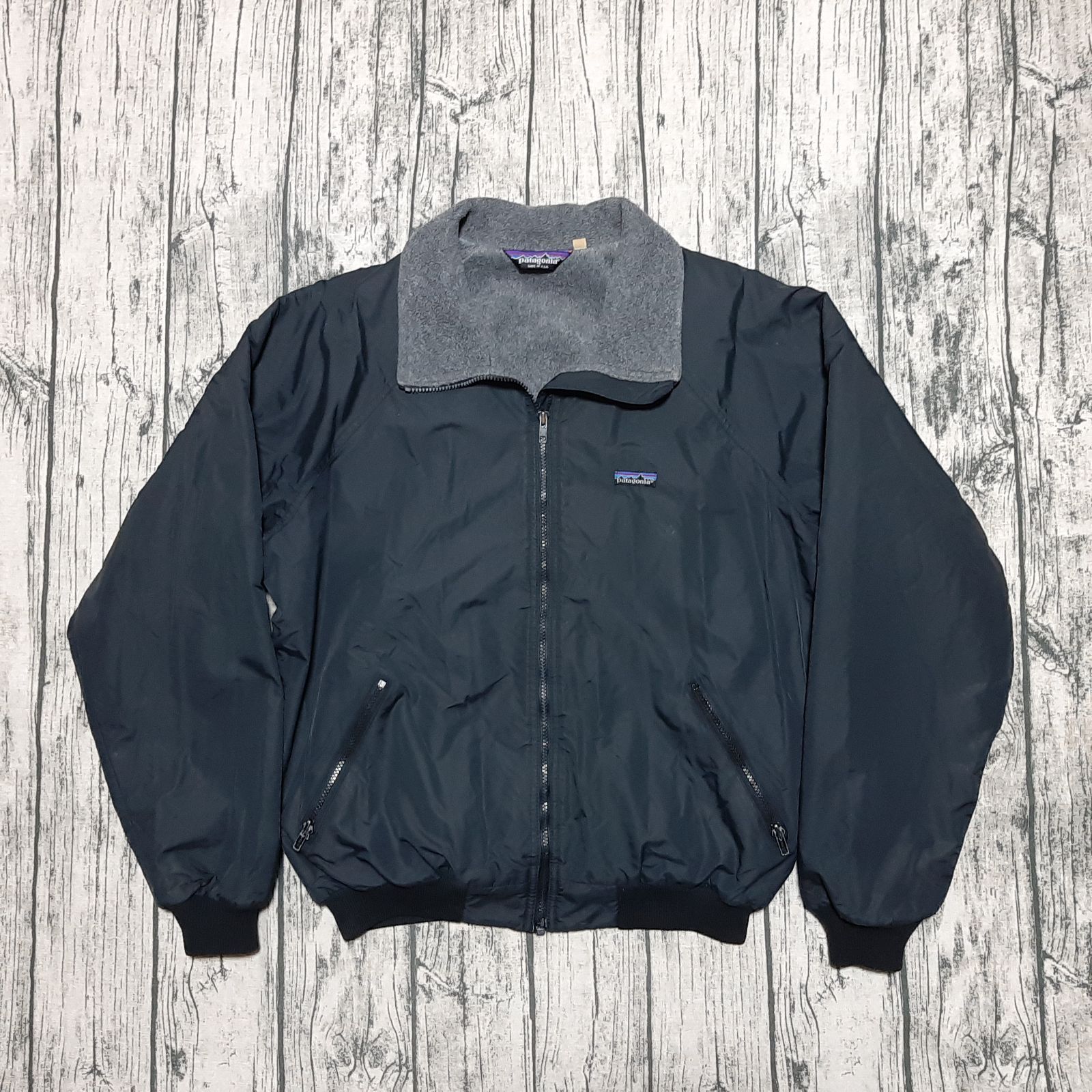 size XL】80s USA製 パタゴニア シェルドシンチラ ブラック 黒 初期型