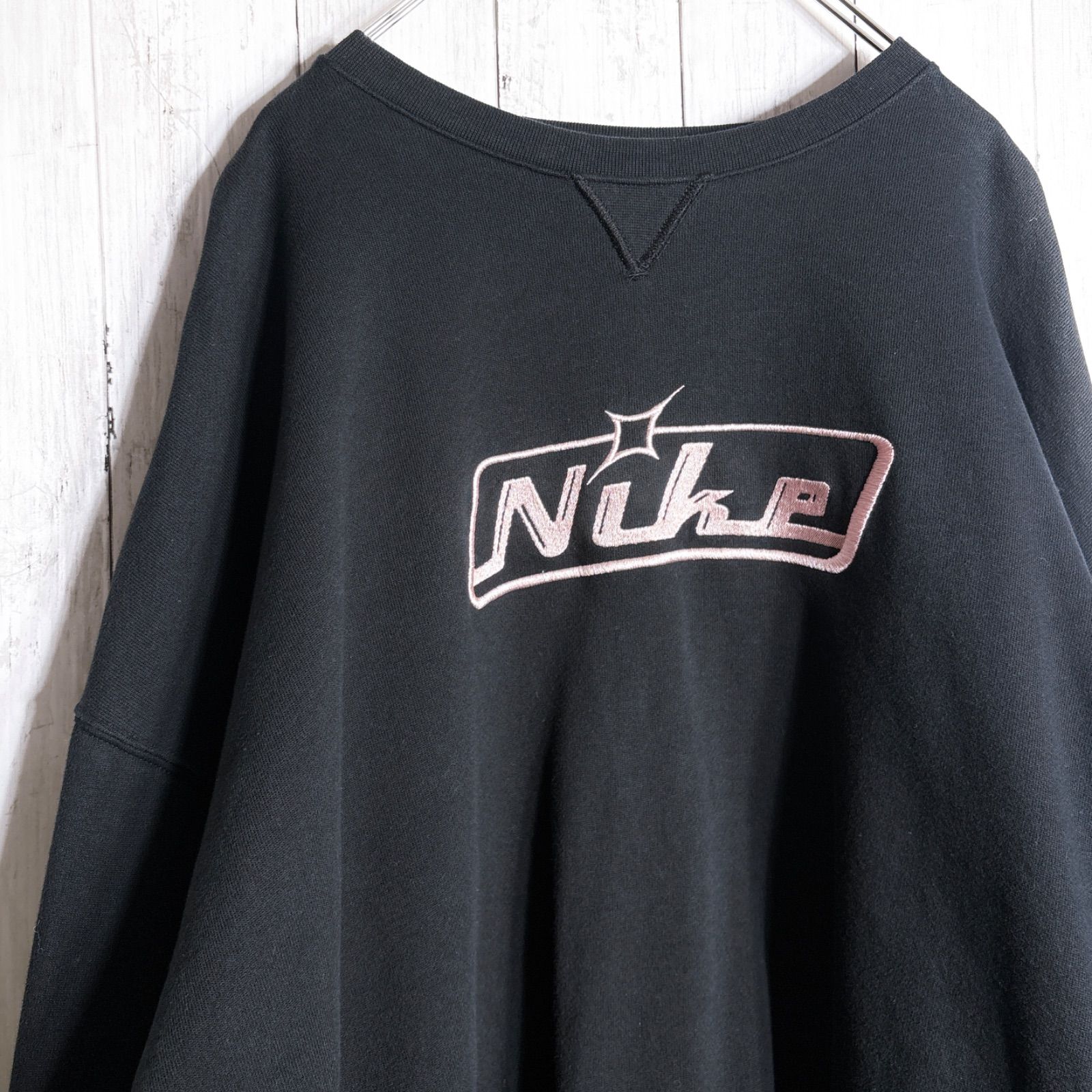 新品未使用】国内正規品 ナイキ NIKE 刺繍 ブラックスウェット #1294 