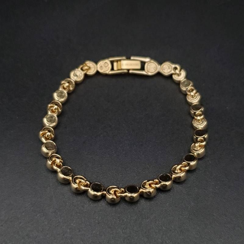 美品 SWAROVSKI スワロフスキー ブレスレット クリスタル ゴールド