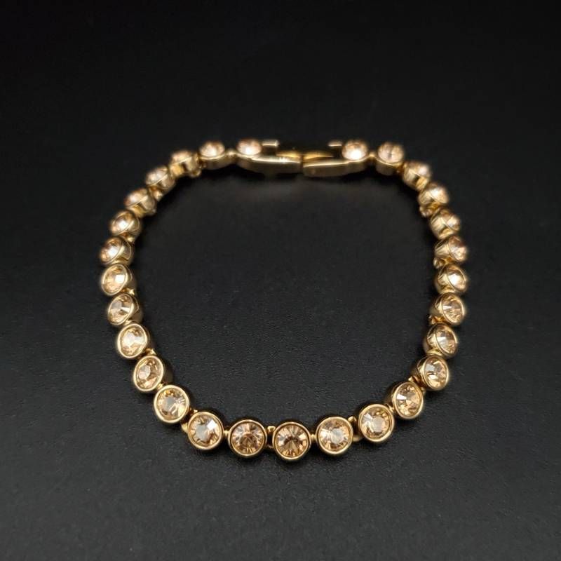 スワロフスキー ブレスレット ゴールド クリスタル 上品 美品 SWAROVSKI スワロフスキー ブレスレット クリスタル ゴールド