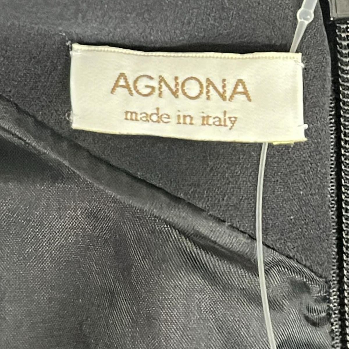 AGNONA(アニオナ) ワンピース サイズ42 L レディース美品 - 黒 七分袖  