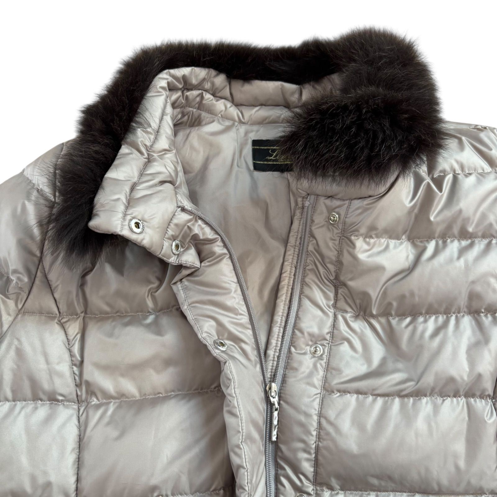 ✨極美品✨Leilianレリアン　ダウンコート　グレー　フォックスファー　11号 leilian レリアン フォックスファーダウンコート グレー レディース 13