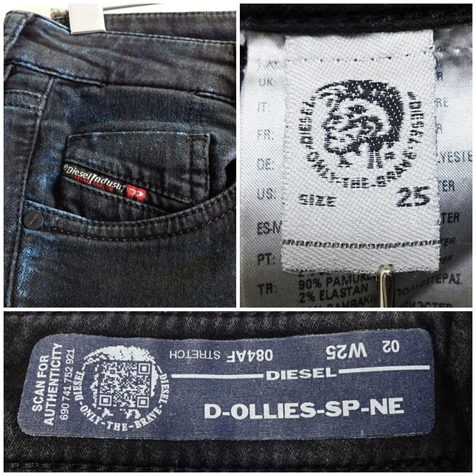 DIESEL ディーゼル ジョグジーンズ D-OLLIES-SP-NE W72cm / W25 / M 
