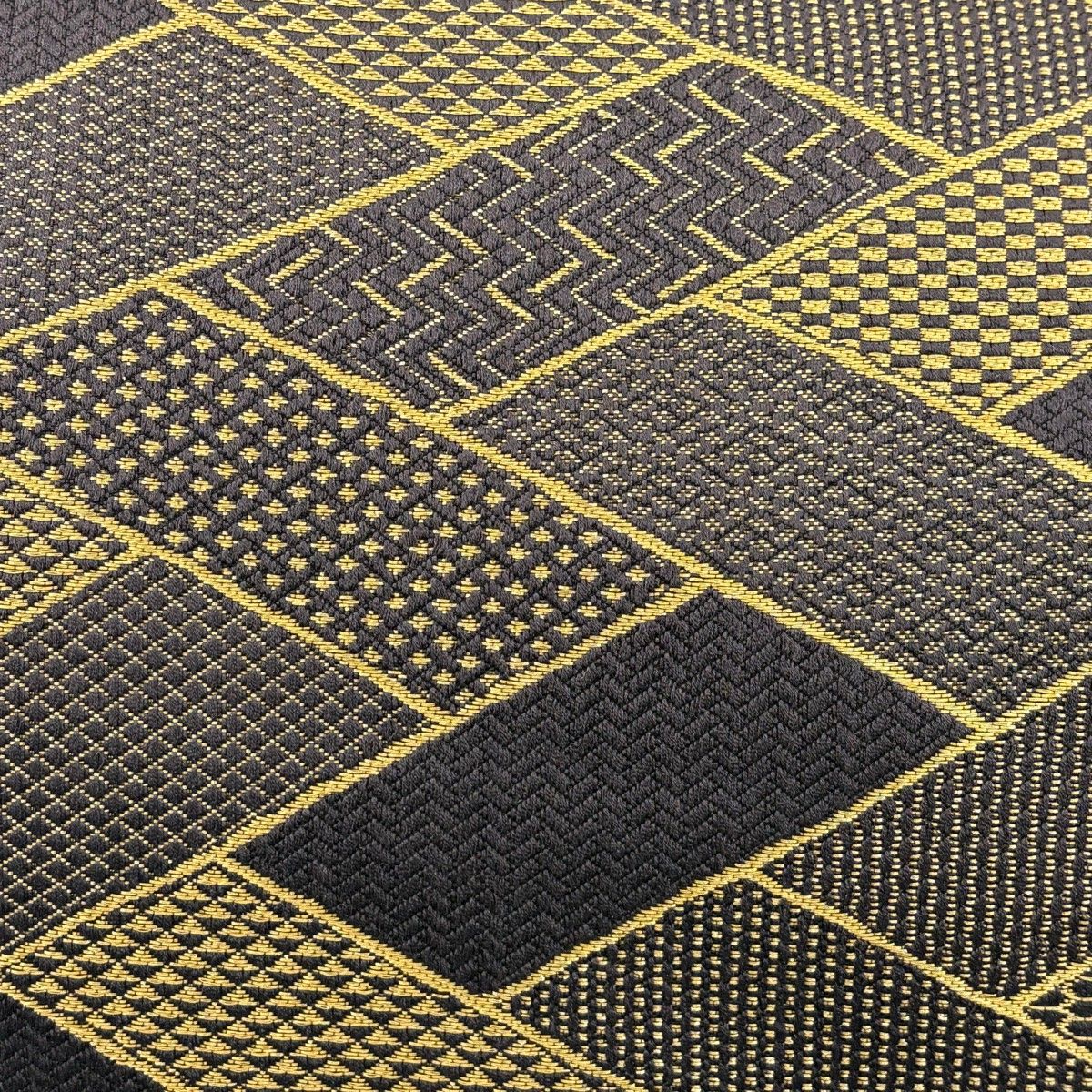 美品】 袋帯 秀品 檜垣文 幾何学 金糸 黒 六通 正絹 【中古】 - メルカリ