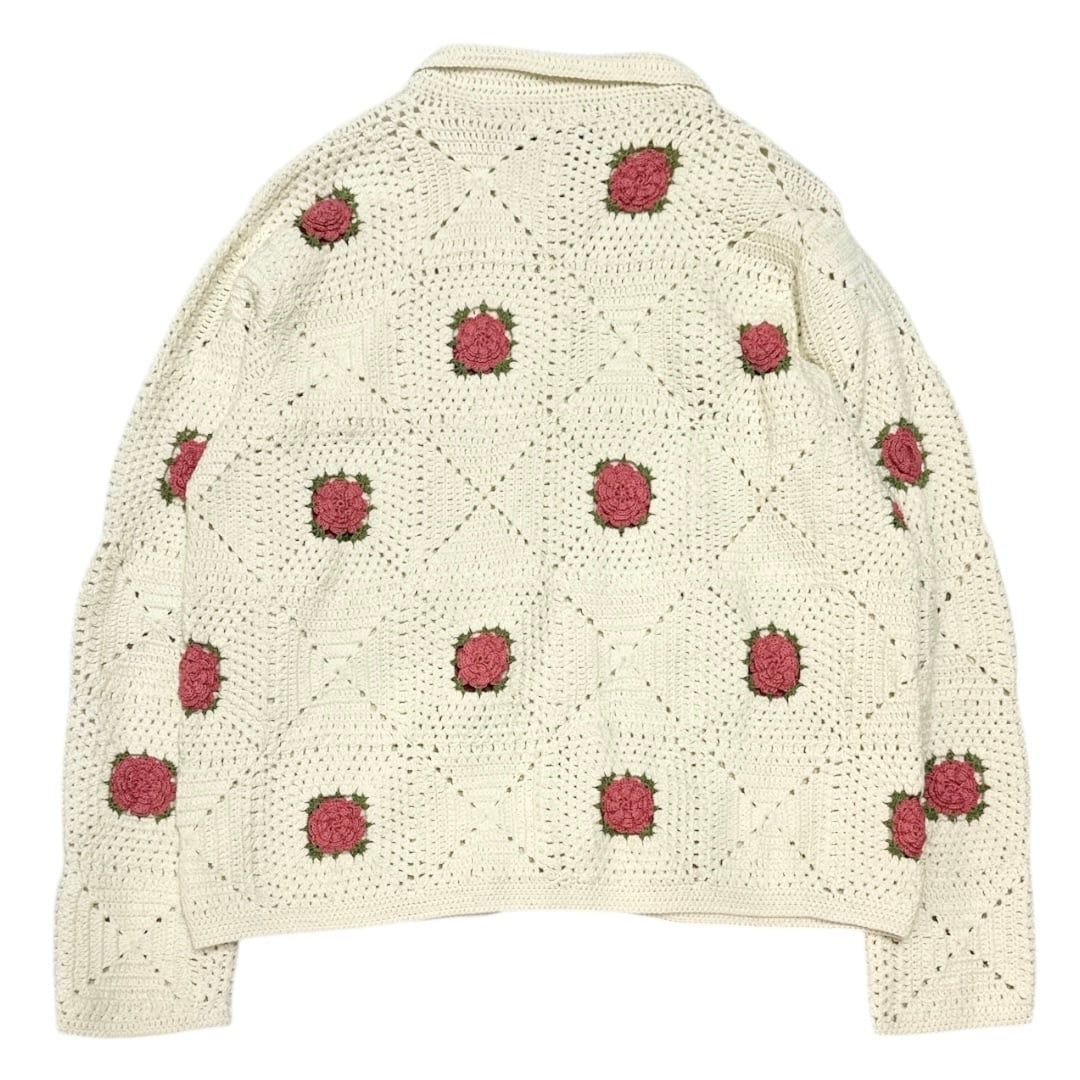 BODE Flower Crochet Knit Jacket - メルカリ