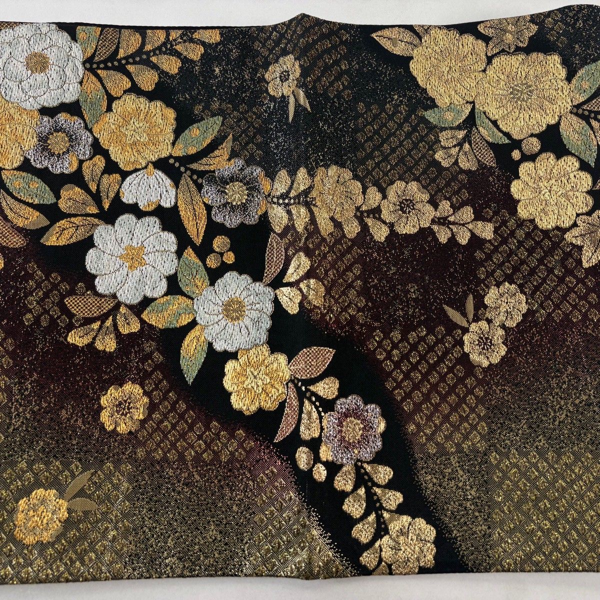 黒地 花柄 絹製 袋帯SEIKOmatsukimono やまと 黒地 花柄 絹製 袋帯SEIKOmatsukimono やまと 黒地 花柄 絹製 袋帯