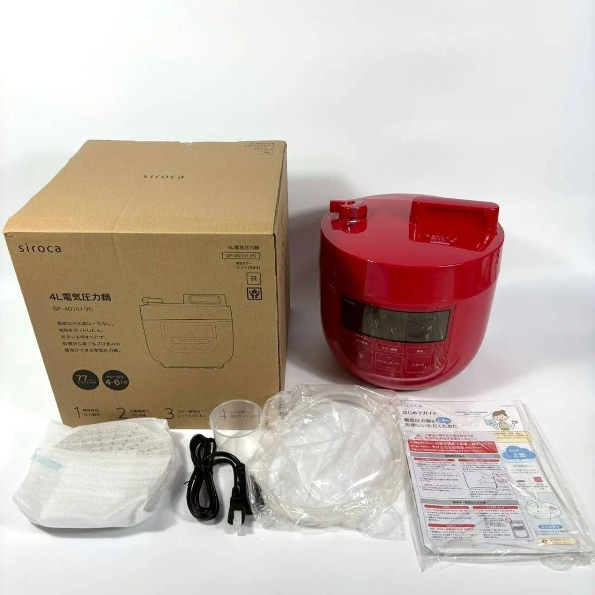 未使用品】 siroca 4L 電気圧力鍋 SP-4D151(R) - メルカリ