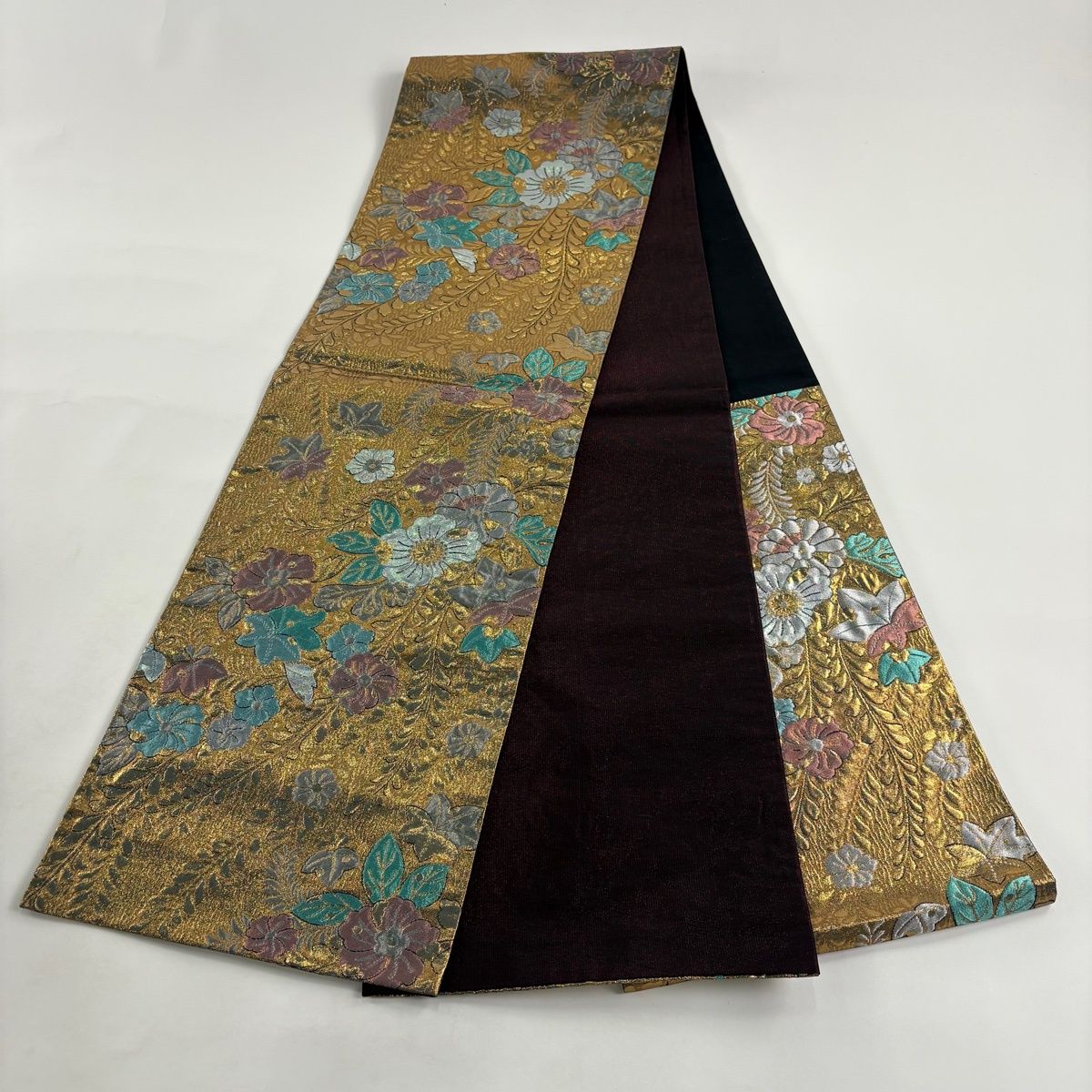 正絹 六通袋帯 辻ヶ花 金通し 上品な大人のパステルカラー 正絹 六通袋帯 辻ヶ花 金通し 上品な大人のパステルカラー