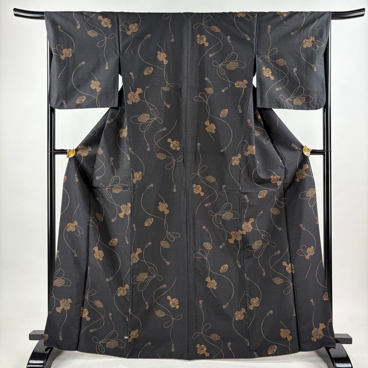 専用　着物　小紋　紬 単衣 小紋着物 S M L ワイド 単品 裏地なし 洗える着物 春 秋 ひとえ