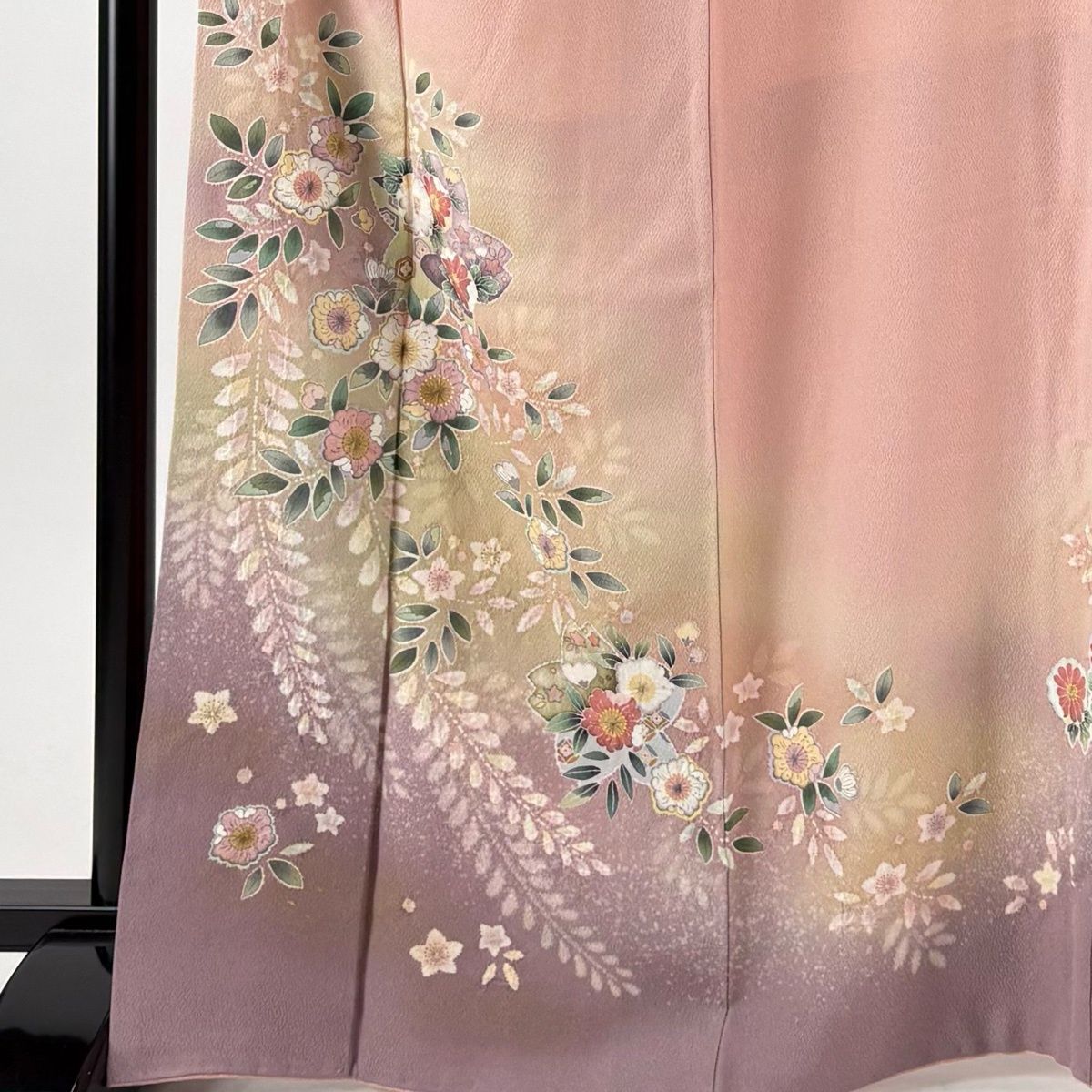 訪問着 身丈167cm 裄丈69cm L 袷 袋帯セット 落款 辻が花 桜 ぼかし