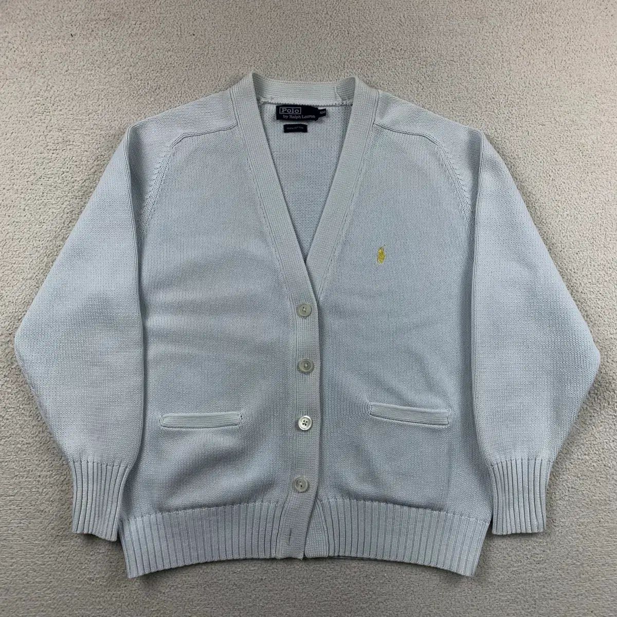 90s ポロ ラルフローレン ポニーロゴ コットン ニット カーディガン