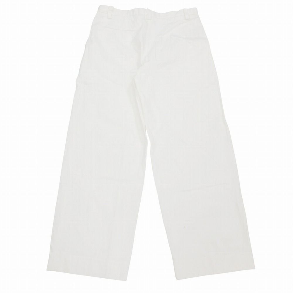 MARNI マルニ ホワイト スラックス パンツ タック リネン コットン