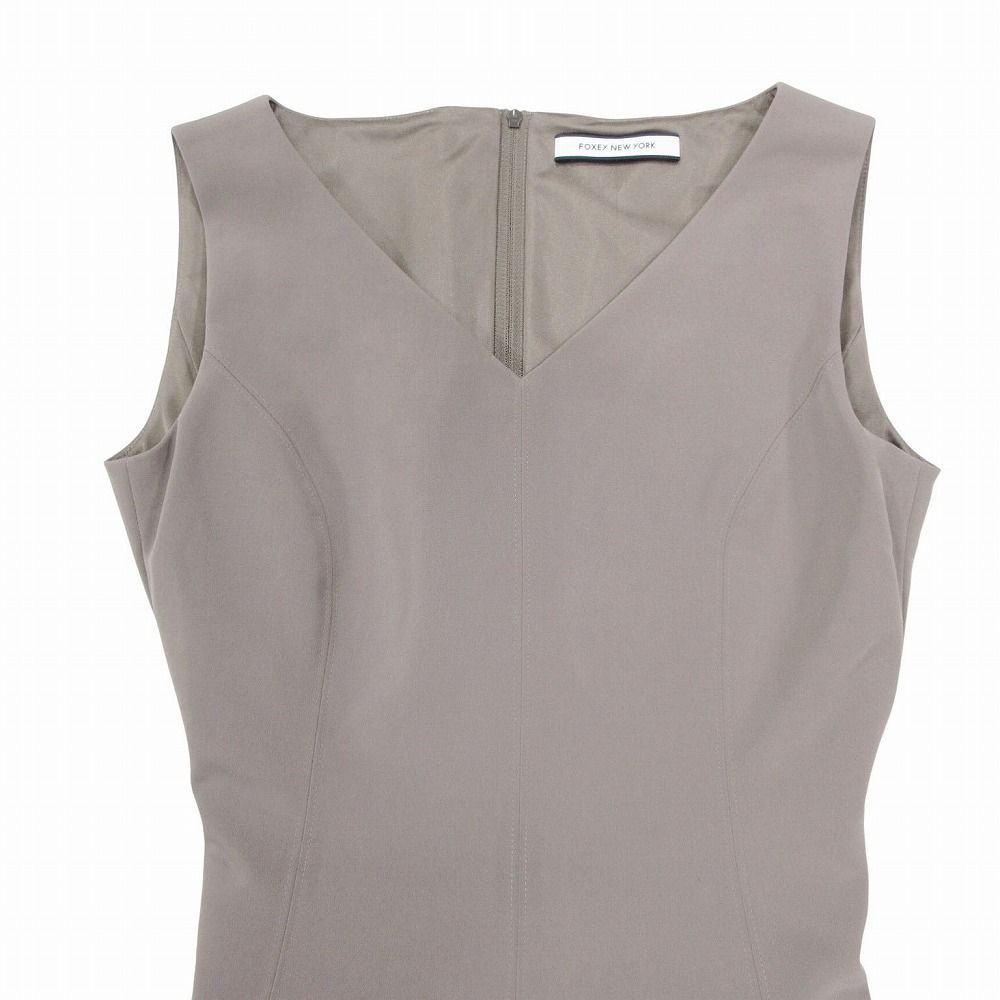 FOXEY NEWYORK フォクシーニューヨーク ドレス ベルフレア Vネック