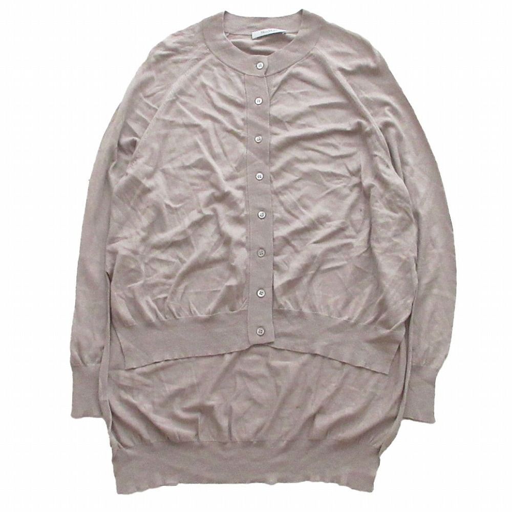 マックスマーラ 白タグ アンゴラ ゆったり 大きいサイズ カーディガン MAX MARA カーディガン アンゴラ 白タグ リブニット
