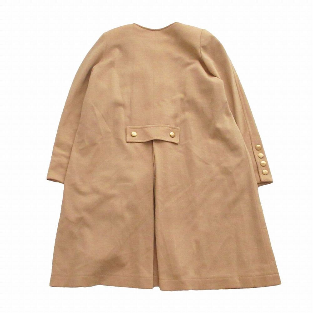 FOXEY フォクシー ヴィンテージ 金ボタン ノーカラー ロングコート
