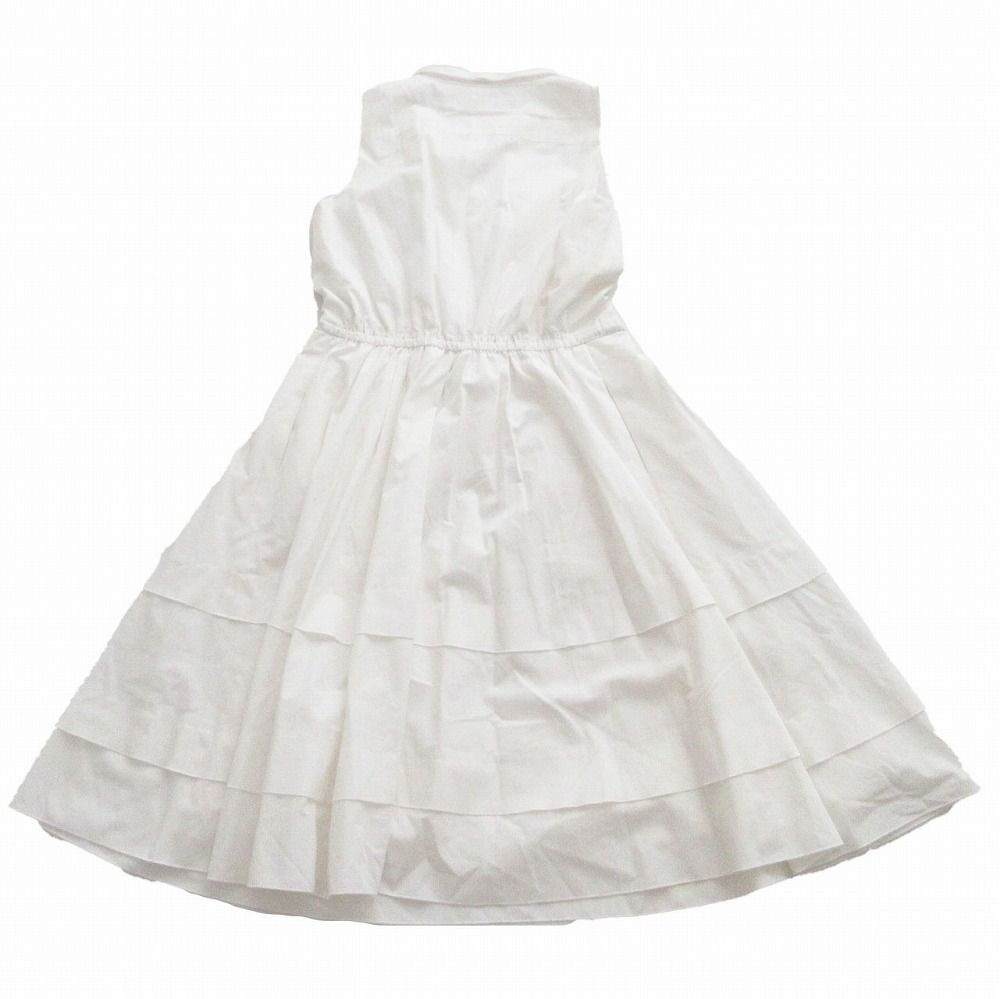 FOXEY フォクシー ノースリーブ ベルト付き コットン ドレス