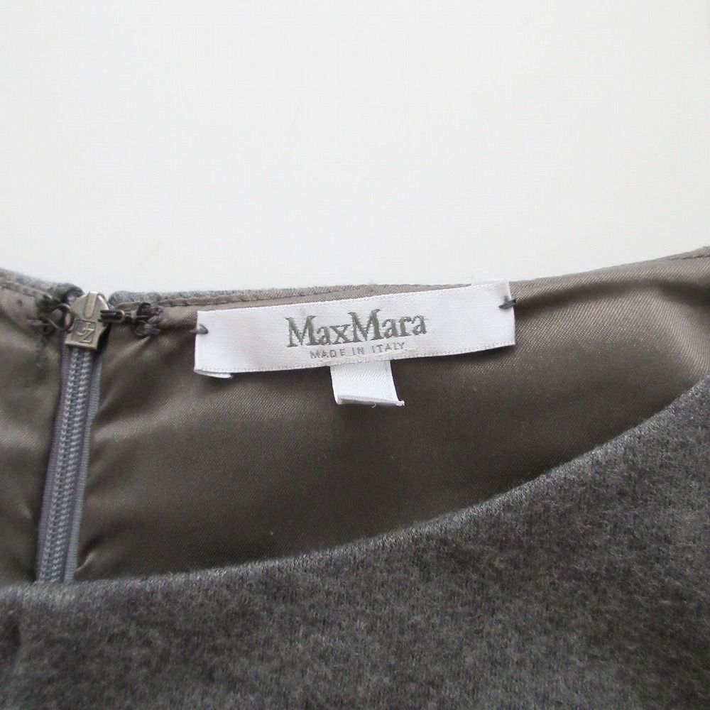 MAX MARA マックスマーラ 白タグ 38 タイトワンピース ドレス MaxMara マックスマーラ 白タグ ヴァージンウール ノースリーブ ドレス