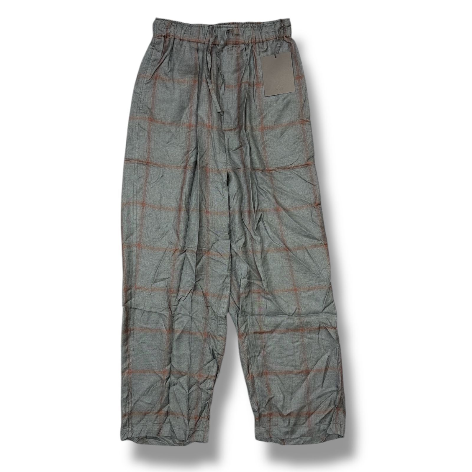 参考上代39600円 未使用 YOKE 24AW RAYON WOOL OMBRE PLAID EASY PANTS