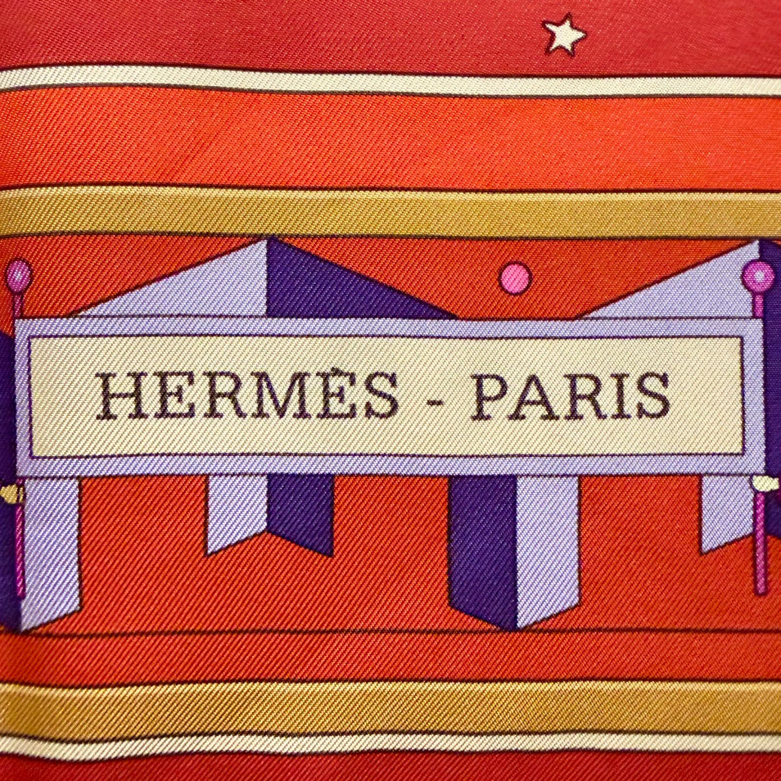 極美品 色映え 可愛い エルメス シルクスカーフ カレ90 手を差し伸べる