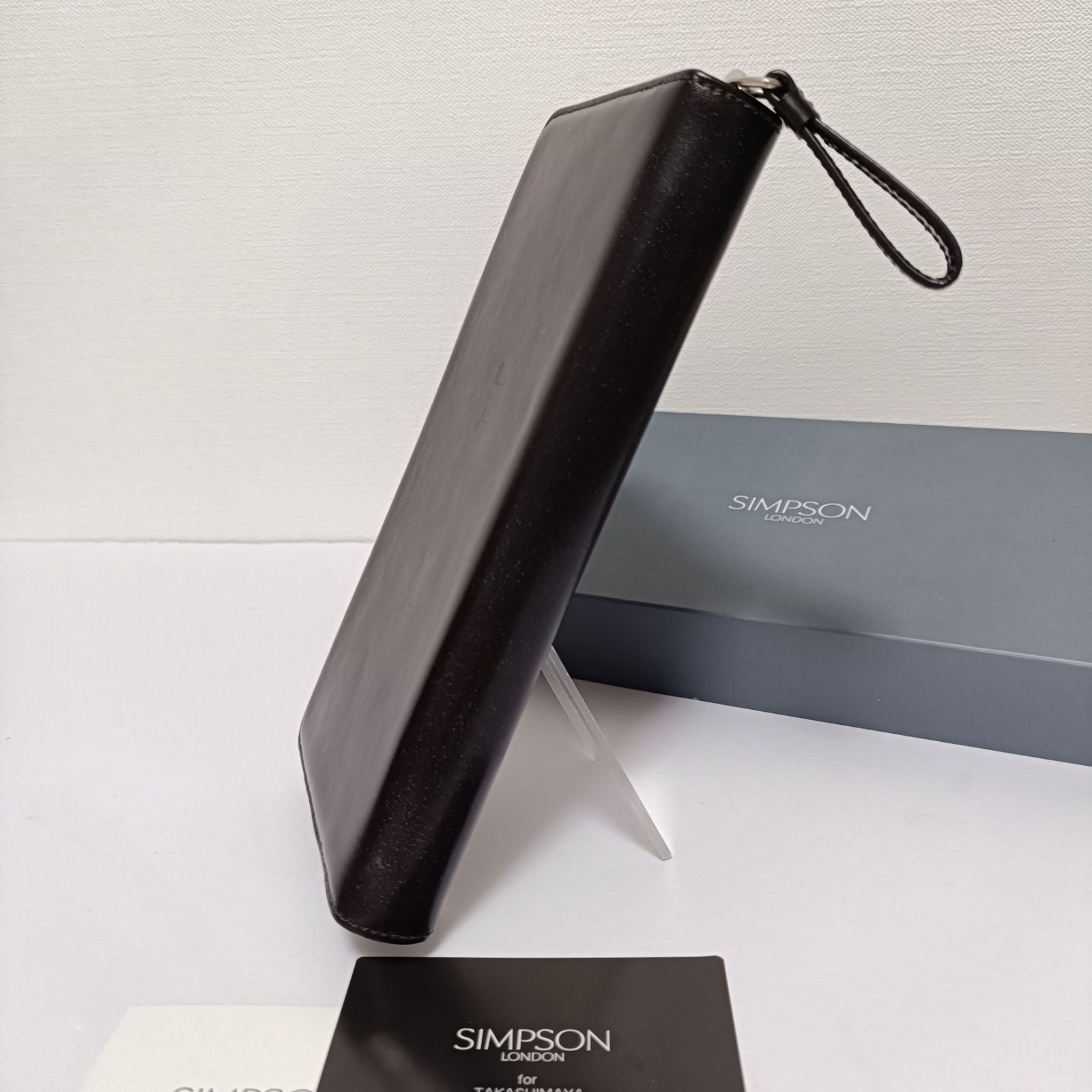 値下げ‼️シンプソンロンドン｜SIMPSON LONDON長財布ブライドルレザー黒 シンプソンロンドン｜SIMPSON LONDON｜長財布｜ブライドルレザー