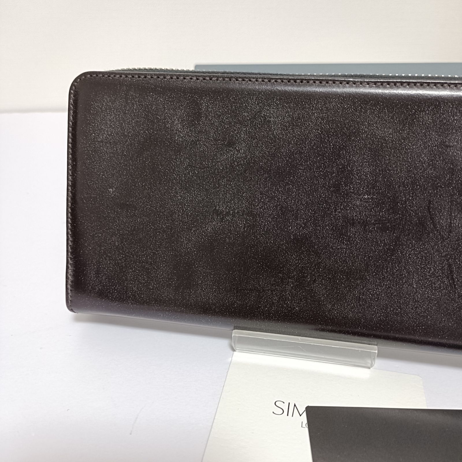 箱付未使用 SIMPSON LONDON シンプソン ロンドン ラウンドジップ 長