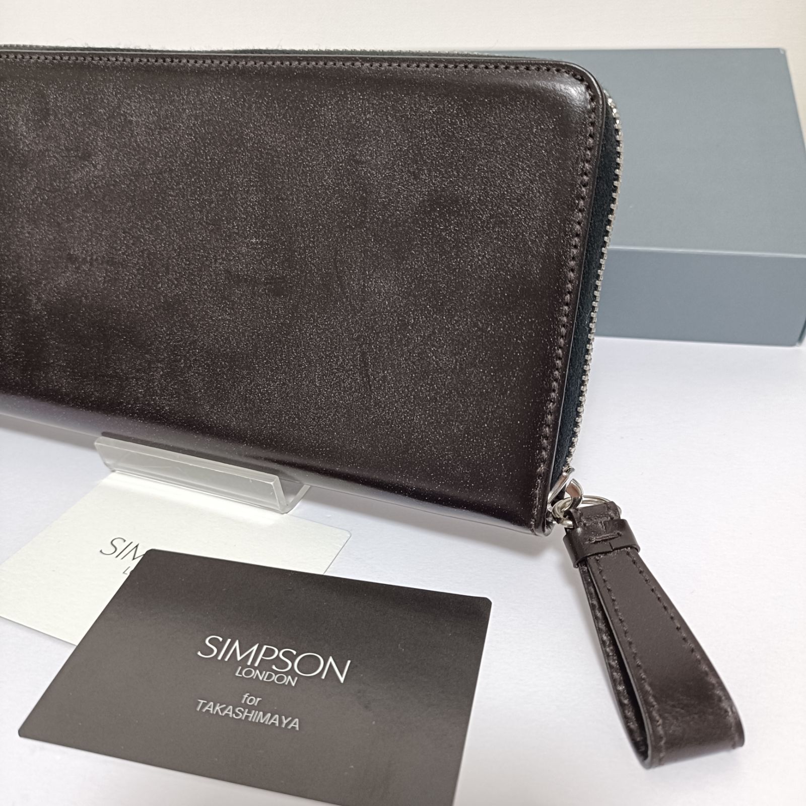値下げ‼️シンプソンロンドン｜SIMPSON LONDON長財布ブライドルレザー黒 シンプソンロンドン｜SIMPSON LONDON長財布｜ブライドルレザーブラック