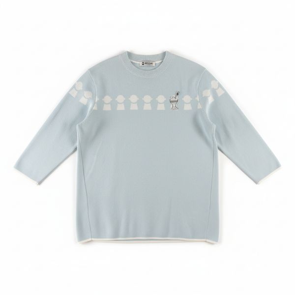 ピッコーネ PICONE ニット カットソー ラメ ロゴチャーム リブ くすみ