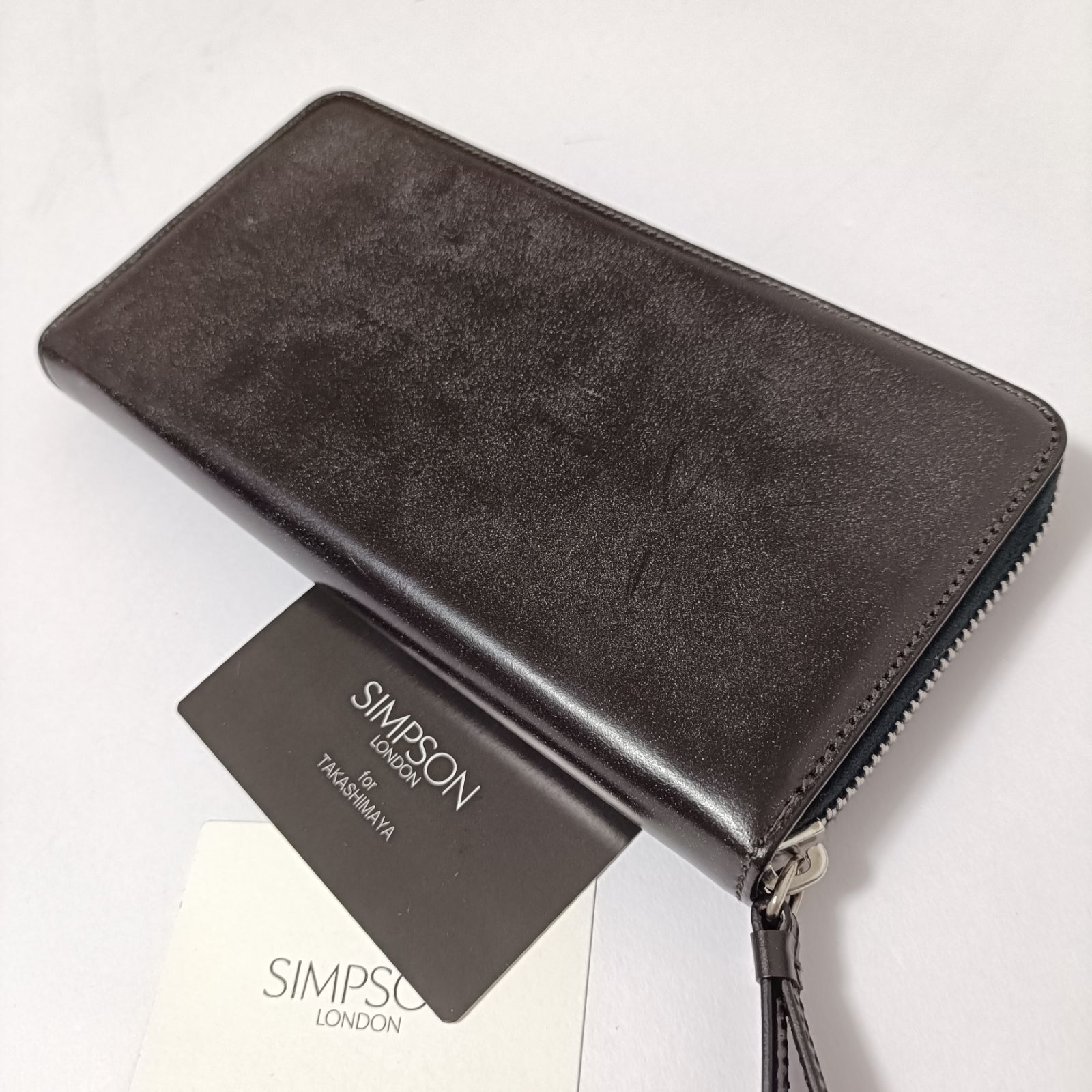 値下げ‼️シンプソンロンドン｜SIMPSON LONDON長財布ブライドルレザー黒 シンプソンロンドン｜SIMPSON LONDON長財布｜ブライドルレザーブラック