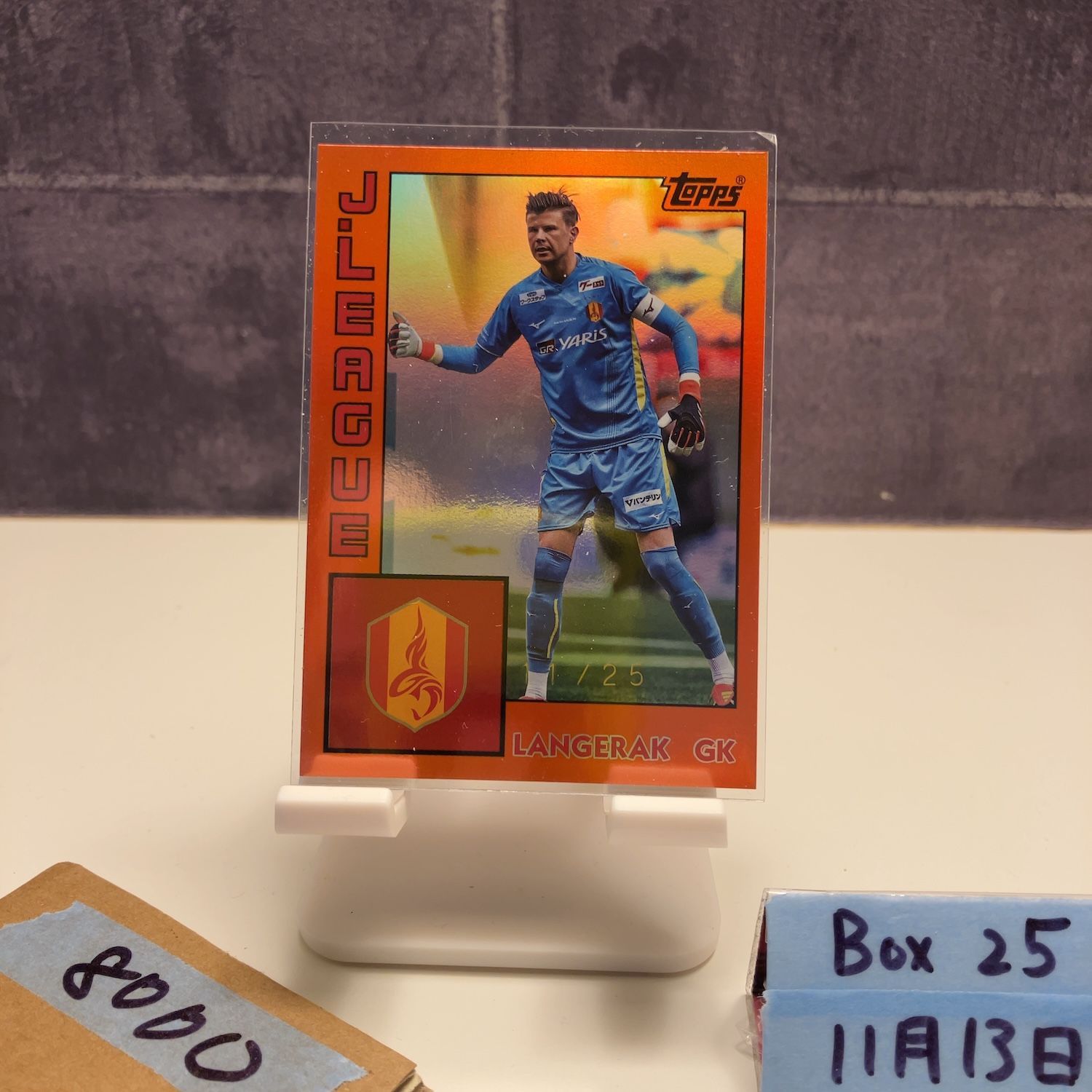 2024 Topps Langerak 11/25 名古屋グランパス Orange Parallel
