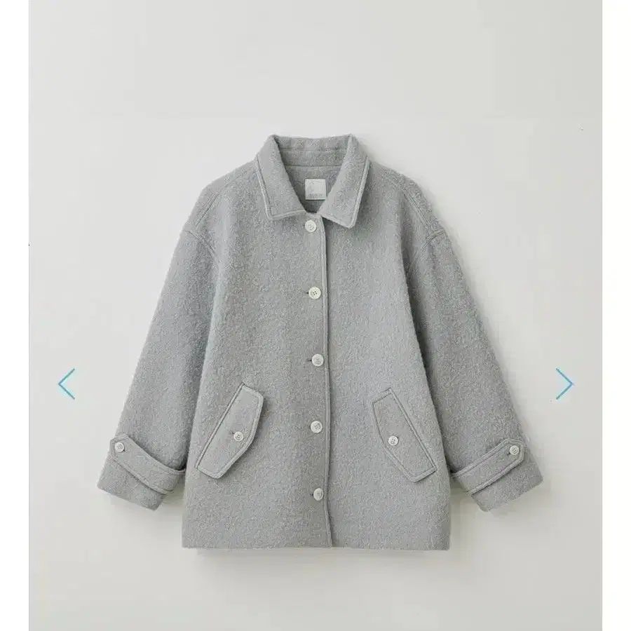 ジャケット・アウター tannat Boucle half coat TANNAT ブークレ ハーフ コート ブルー グレー - メルカリ