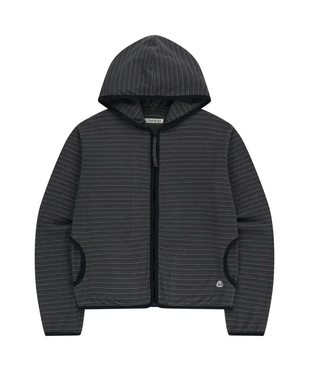 COYSEIO コイセイオ ストライプ フリース フードジップアップ