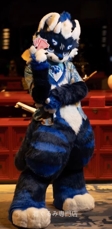 ドラゴン 狼 着ぐるみ ケモノ体 スーツ セット 全頭ヘッド ファー