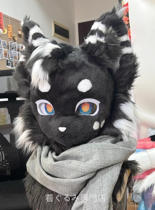 着ぐるみ ケモノ体 スーツ セット 全頭ヘッド ファースーツ ぬいぐるみ