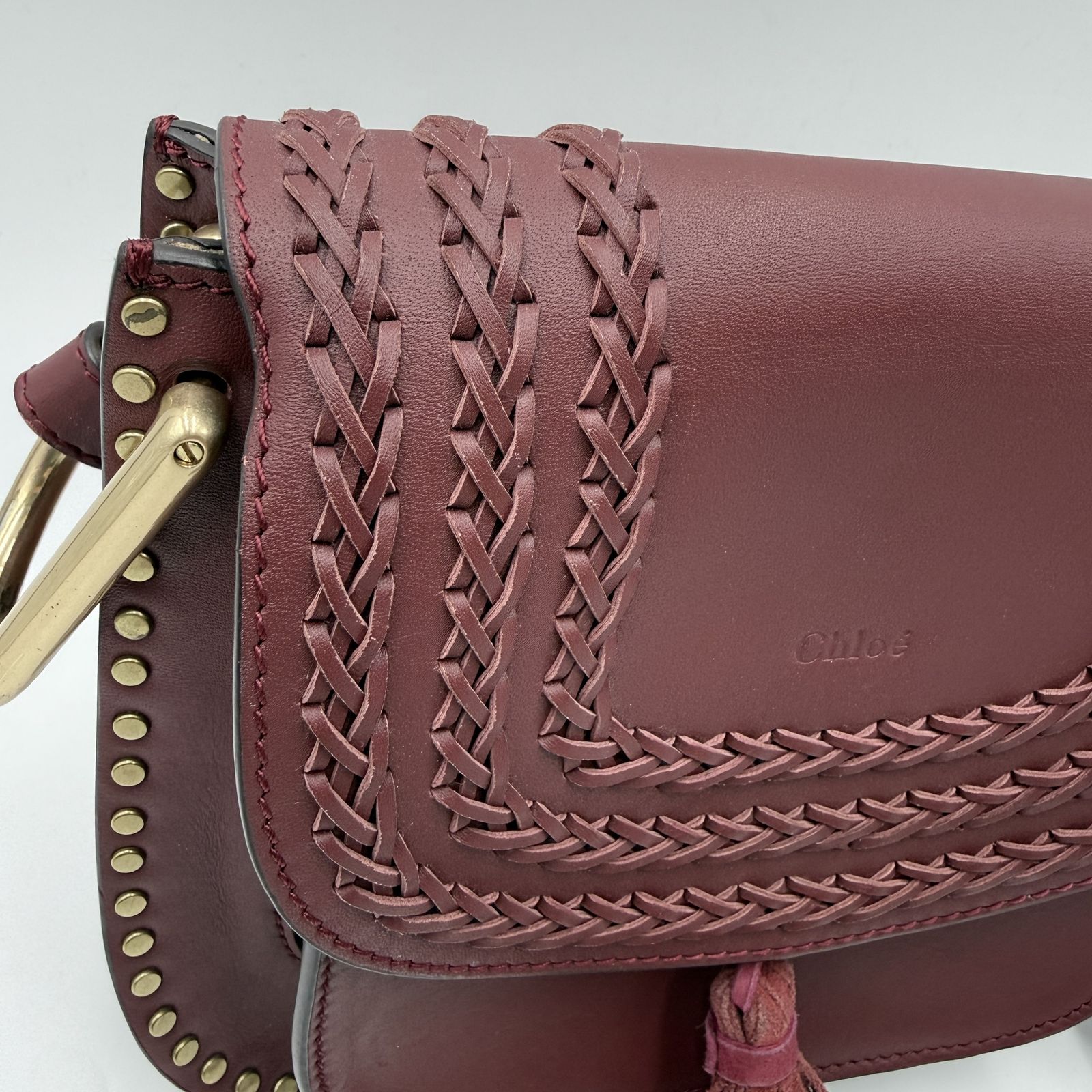 Chloé（クロエ）Hudson ハドソン ショルダーバッグ ボルドー レザー