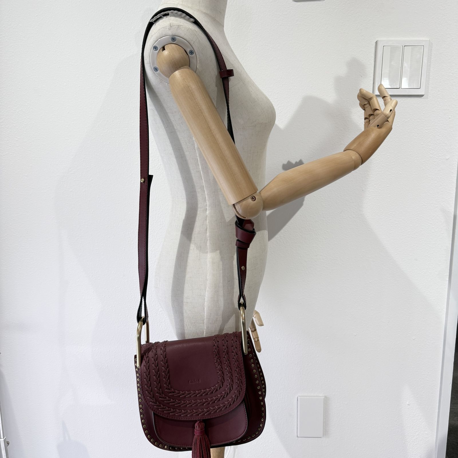 Chloé（クロエ）Hudson ハドソン ショルダーバッグ ボルドー レザー