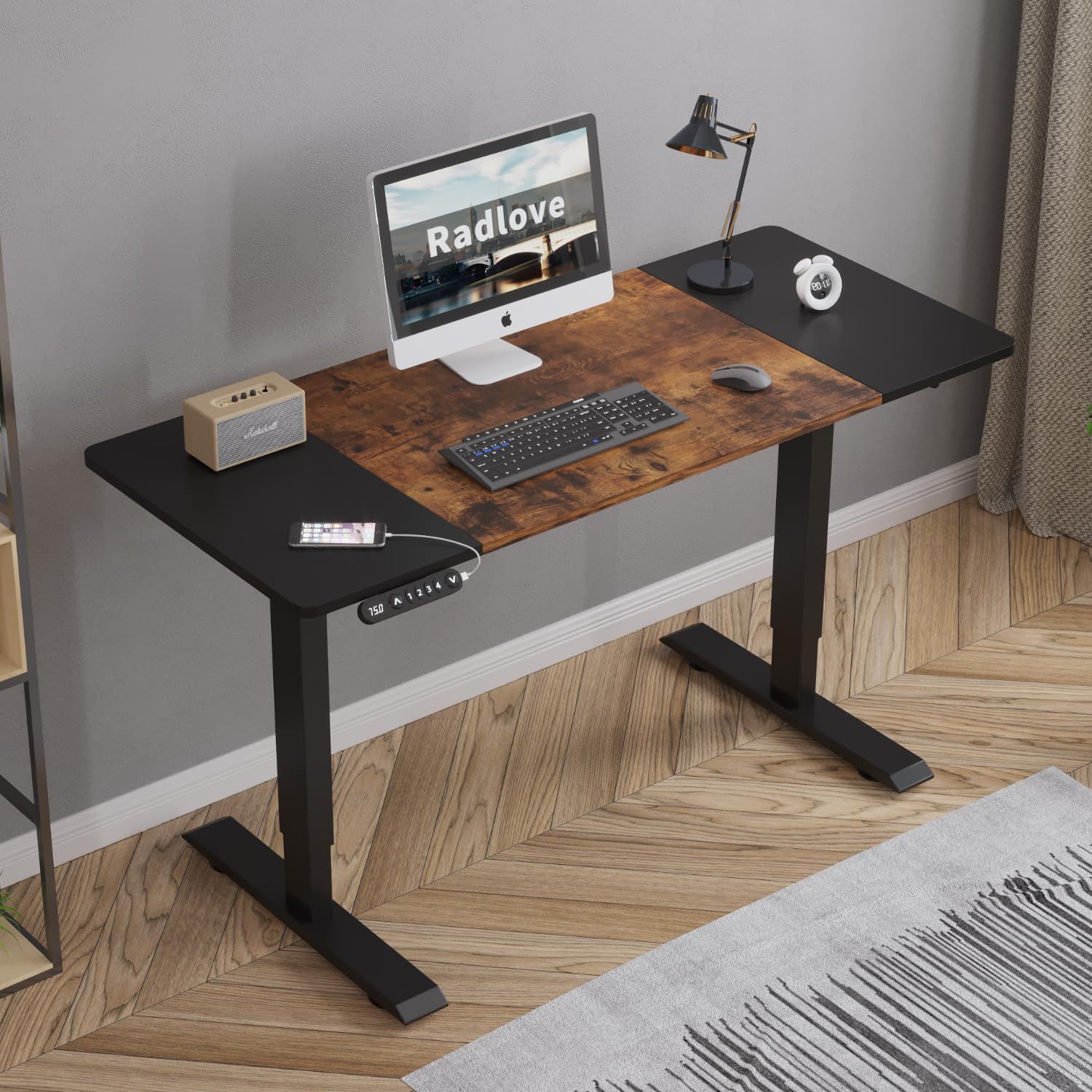 Radlove デスク 昇降式 パソコンデスク ゲーミングデスク 机 電動昇降