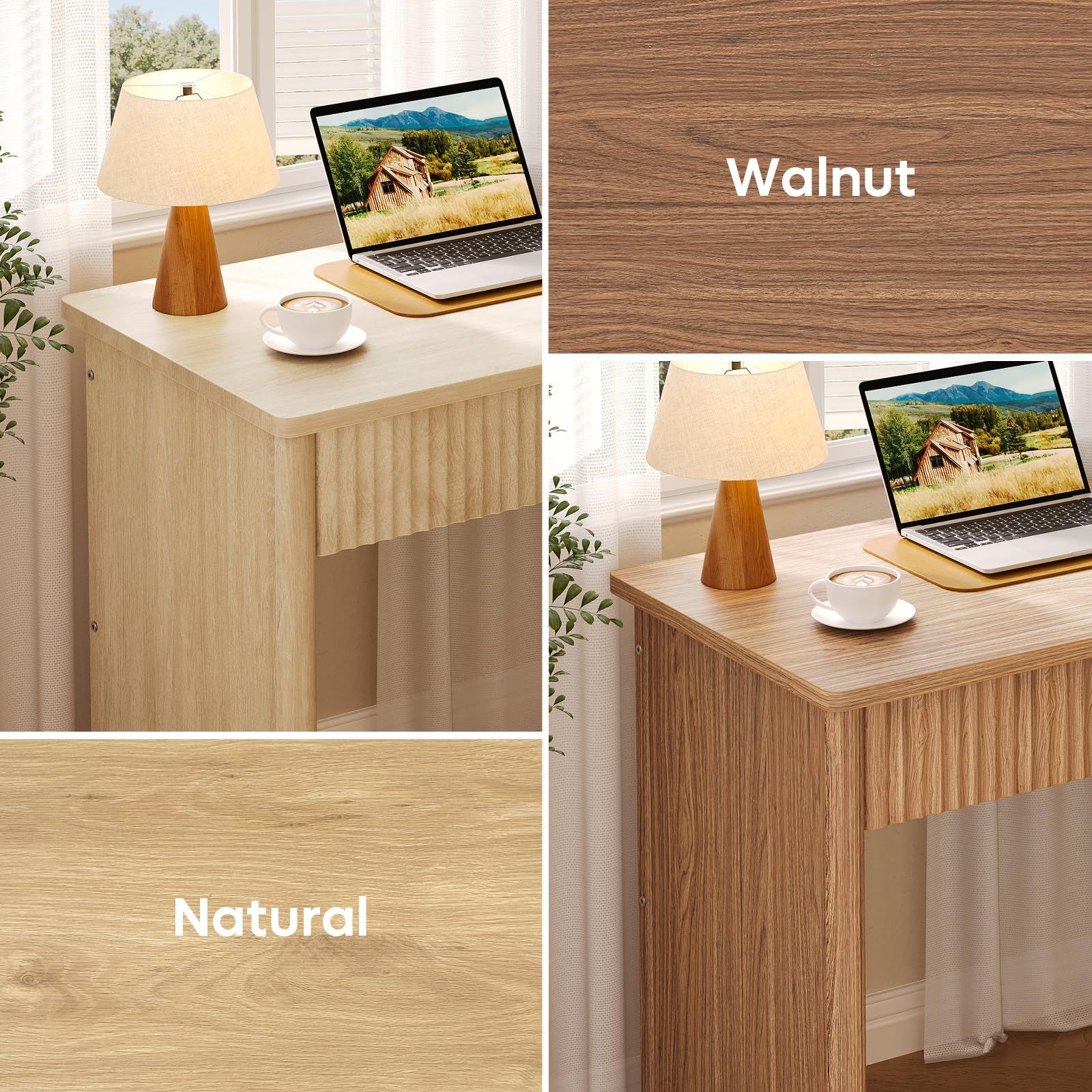 Bestier パソコンデスク 木製 引き出し付き 幅100×奥行50×高さ76cm