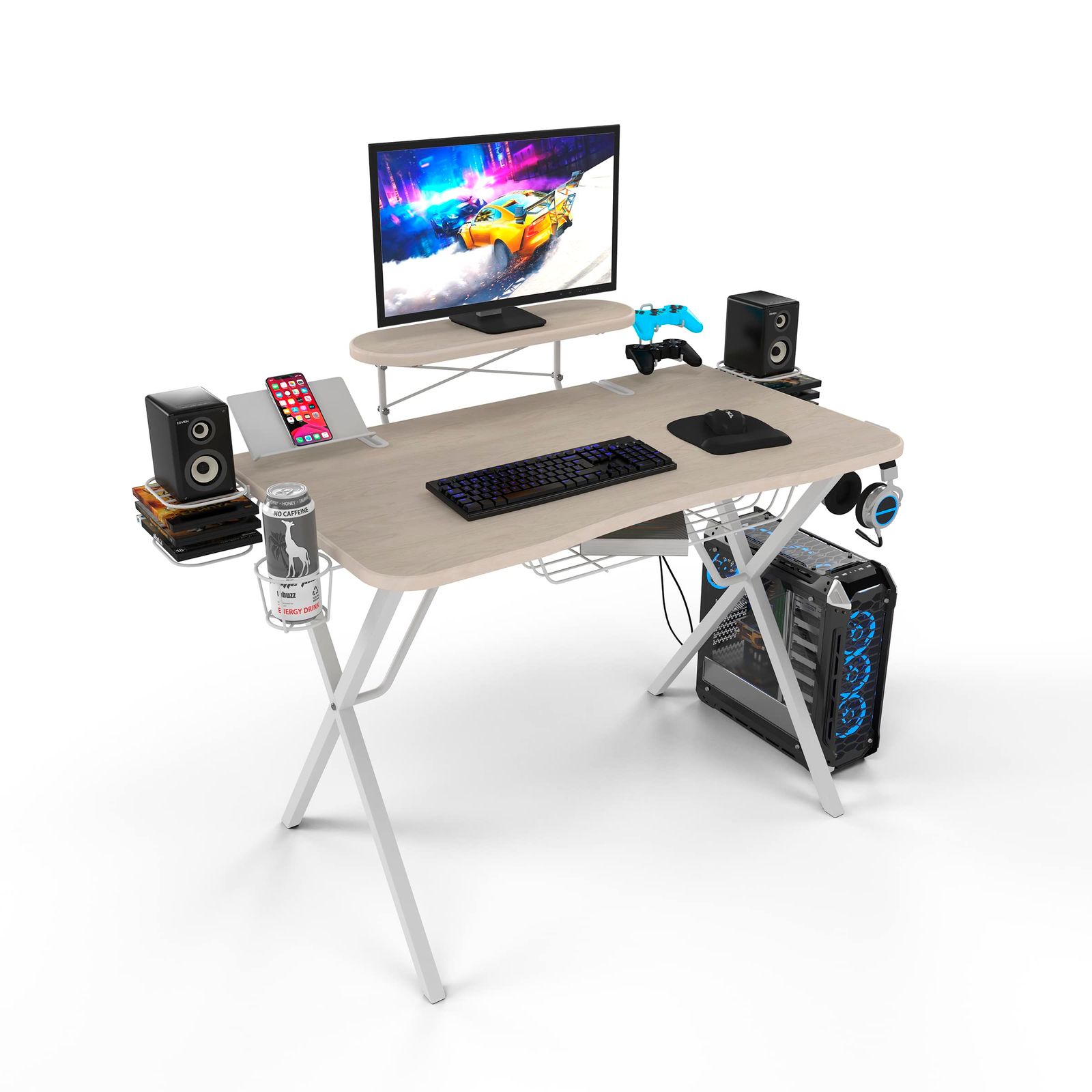 アトランティック(Atlantic) プロゲーミングデスク 木目調ラミネート