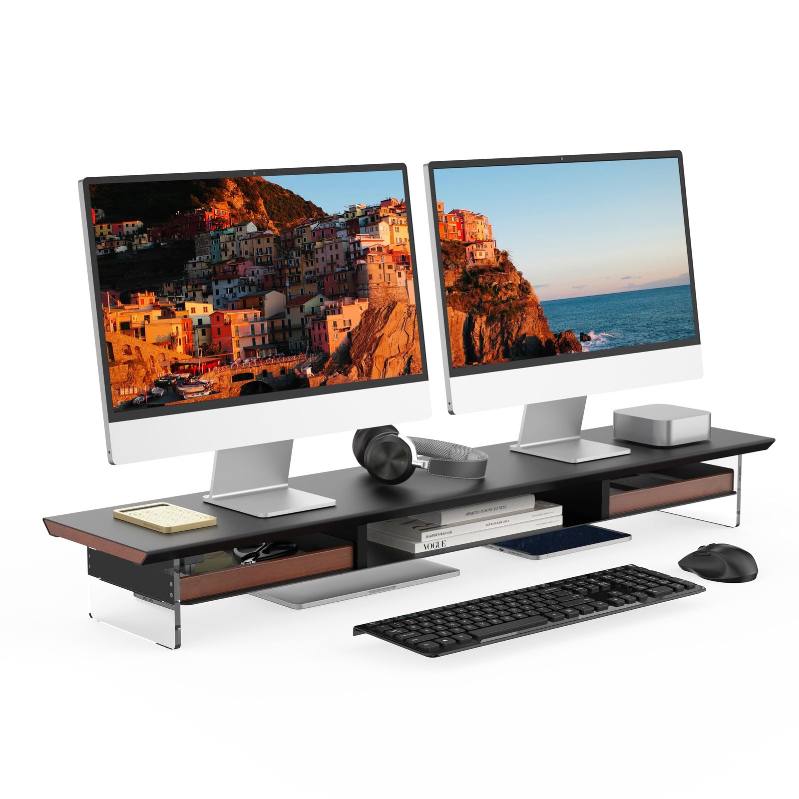 Fenge モニター台 卓上 デスクシェルフ pc台 机上台 パソコン台 机上