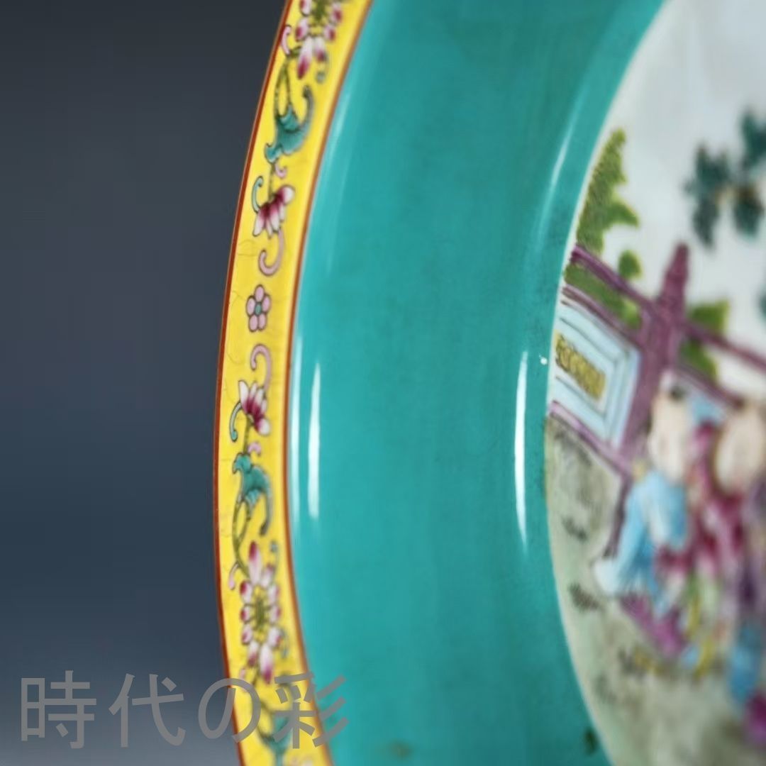 清乾隆年製款 七宝彩 嬰戯図 折沿水洗』中国古美術 唐物 骨董品 工芸