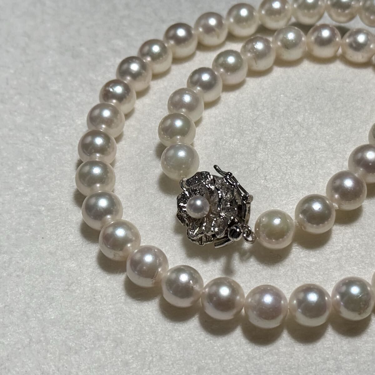 照り◎ ジュエリーマキ アコヤパール ネックレス ホワイト 8.0〜8.5