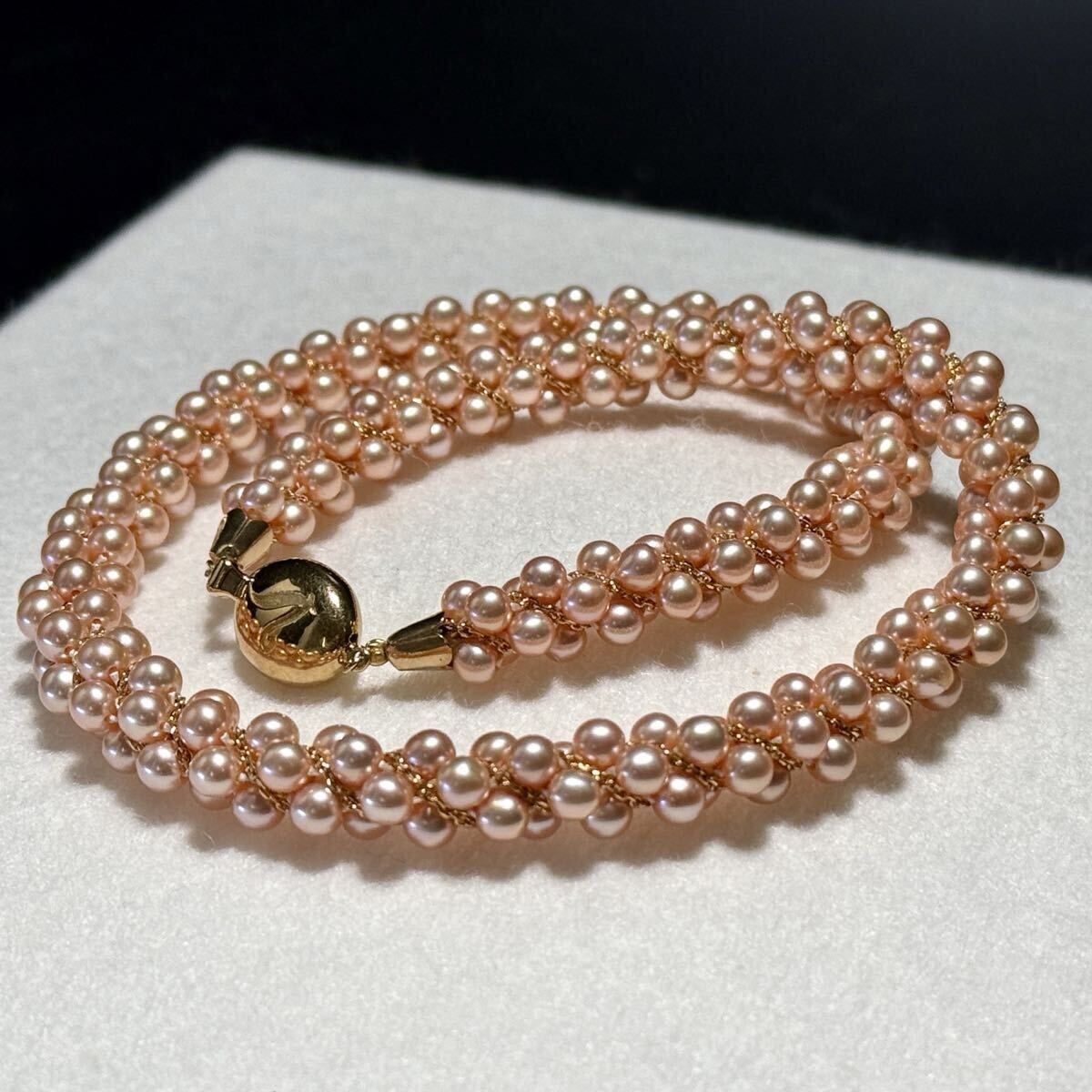 美品【K18/田崎】TASAKI/タサキ ゴールデンパール ネックレス 44 