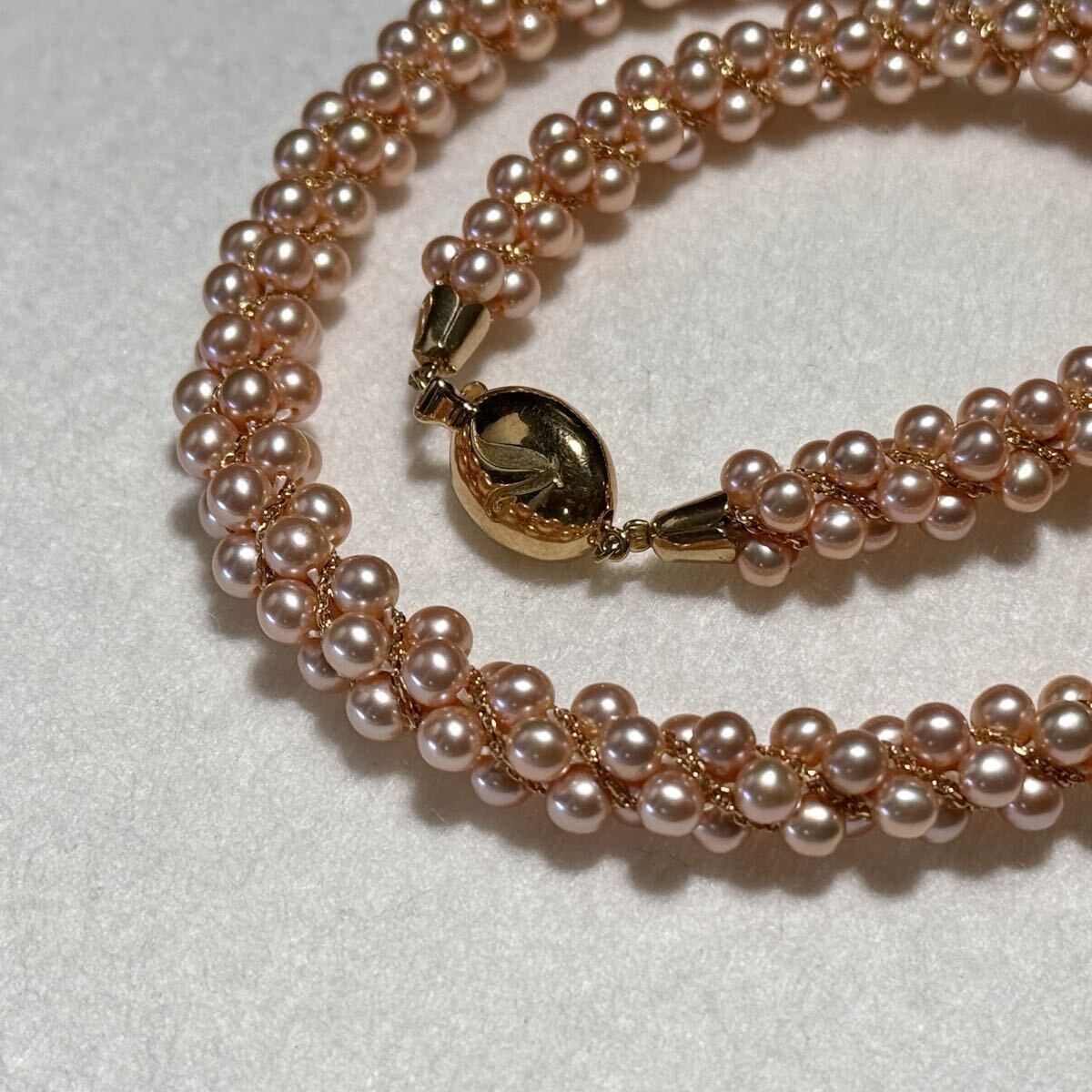 美品【K18/田崎】TASAKI/タサキ ゴールデンパール ネックレス 44 