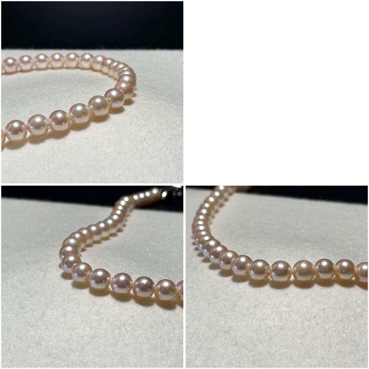 照り◎ ジュエリーマキ アコヤパール ホワイト系 ネックレス 8.5〜9.0