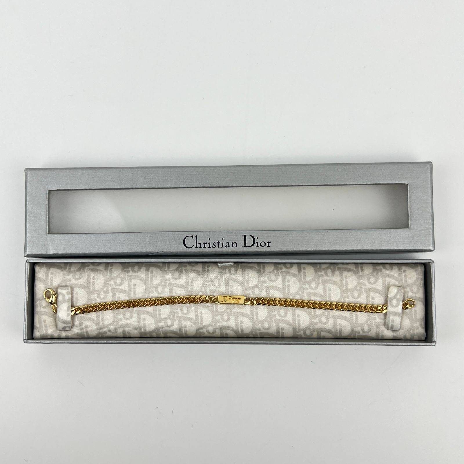 【美品】Christian Dior ゴールド ヴィンテージブレスレット 中古】Christian Dior クリスチャンディオール アクセサリー