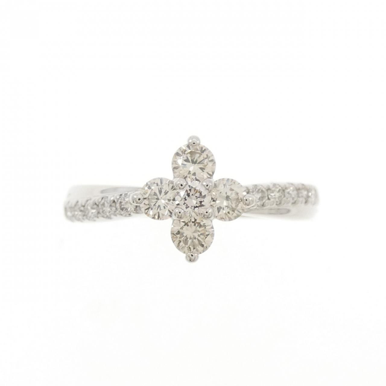 PT900 フラワー ダイヤモンド リング 0.50CT - メルカリ