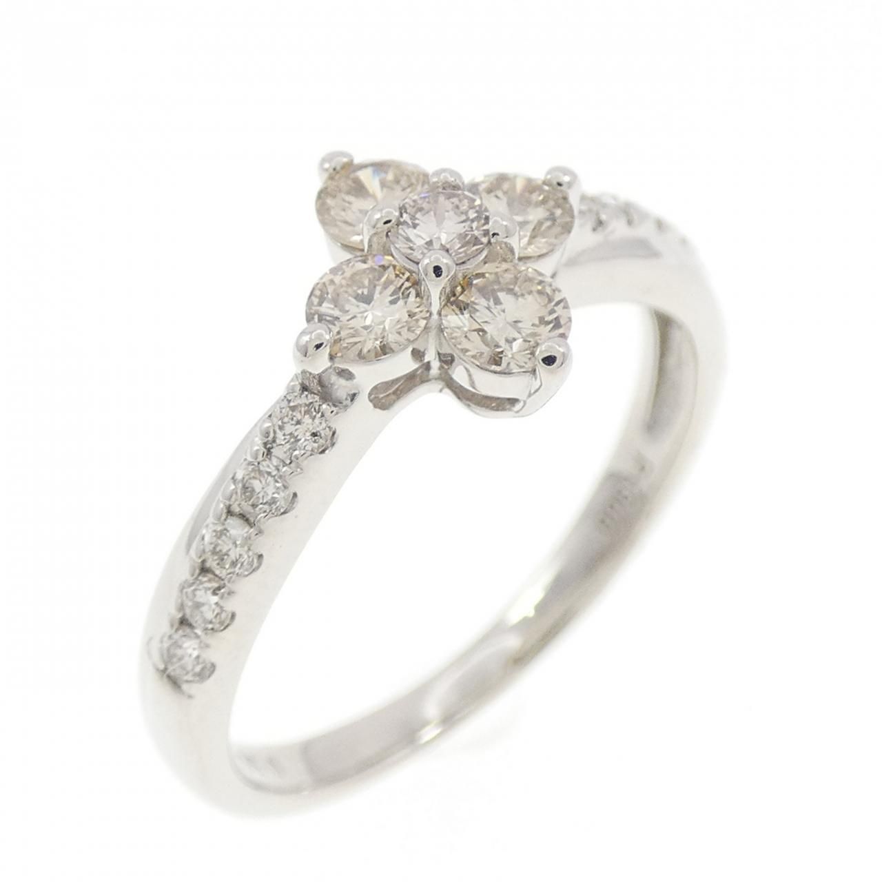 PT900 フラワー ダイヤモンド リング 0.50CT - メルカリ