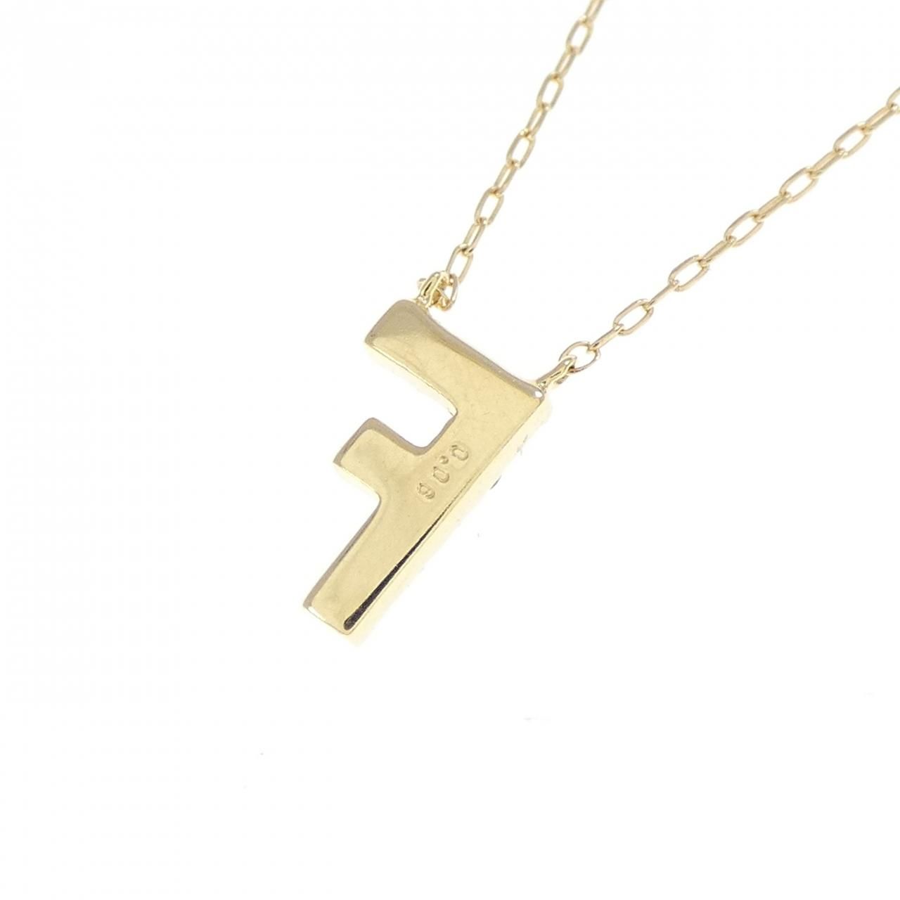 K18YG イニシャルF ダイヤモンド ネックレス 0.06CT 【公式通販】