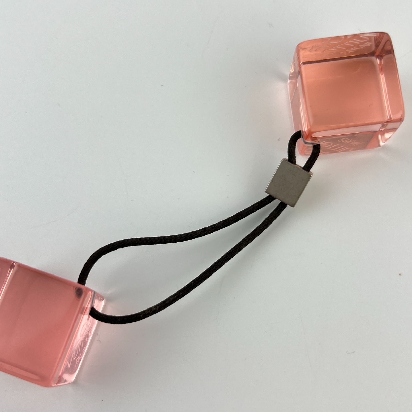 中古】LOUIS VUITTON ルイヴィトン ヘアキューブ ヘアゴム ピンク