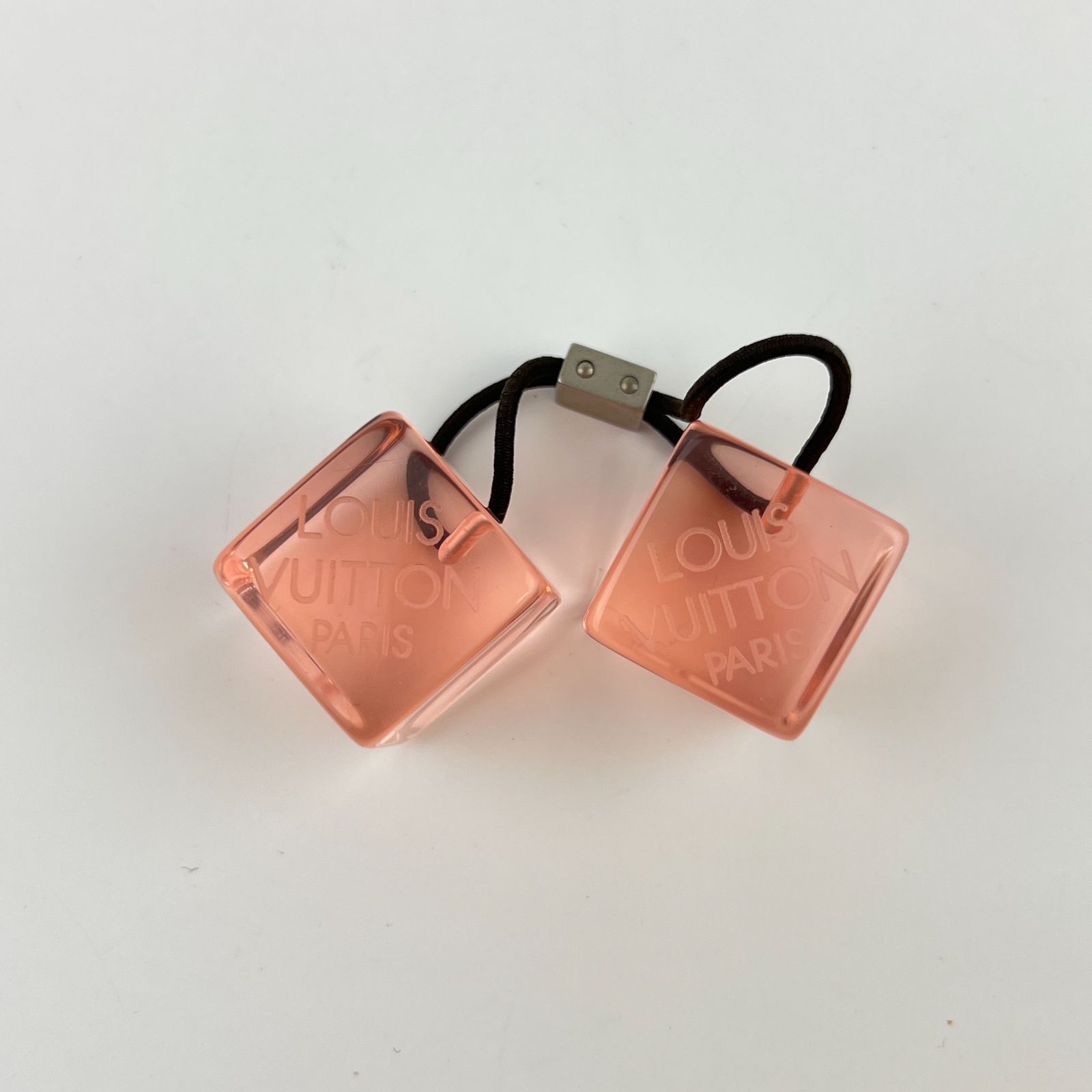 中古】LOUIS VUITTON ルイヴィトン ヘアキューブ ヘアゴム ピンク